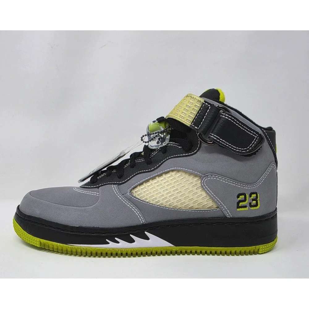 Nike Air Jordan Fushion 5 Stealth Bright Cactus 318608-011 Men's 8.5